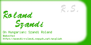 roland szandi business card